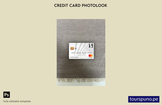 listo para imprimir Plantilla frontal de aspecto fotográfico de Mastercard d 143